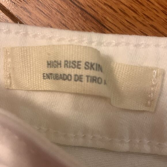 Universal Thread size 0/25R high-rise skinny white distressed jeans NWT - Picture 7 of 8